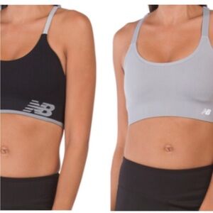 New Balance Women's Black and Gray Sports Bras